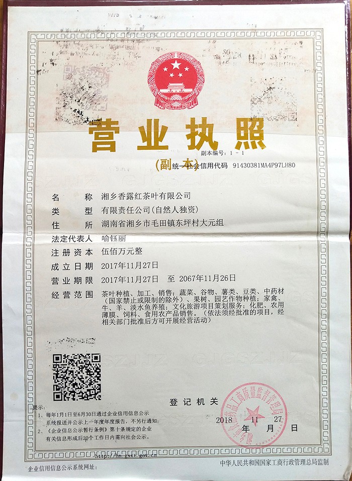 企業(yè)法人營(yíng)業(yè)執(zhí)照